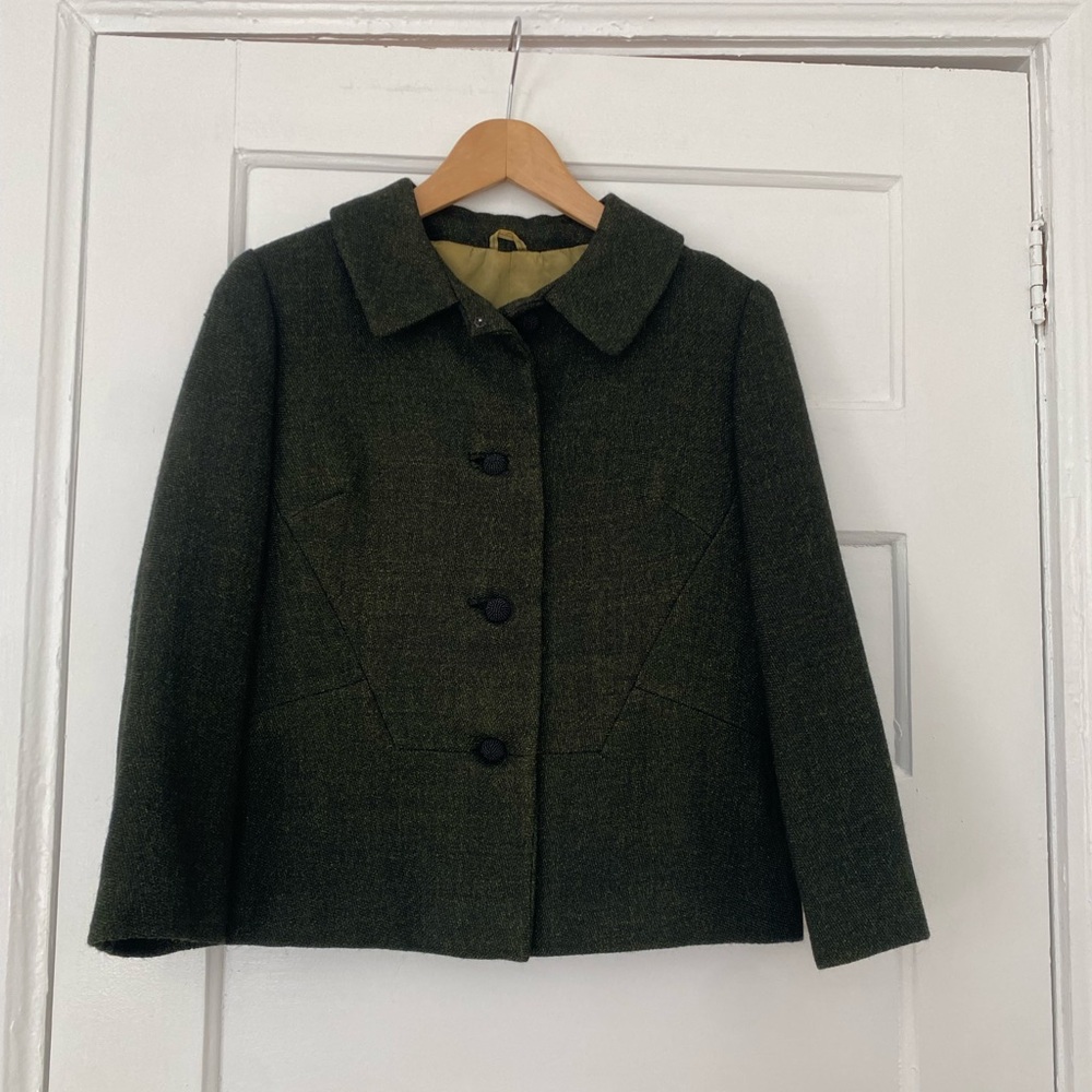 Vintage Olive Green Pea Coat